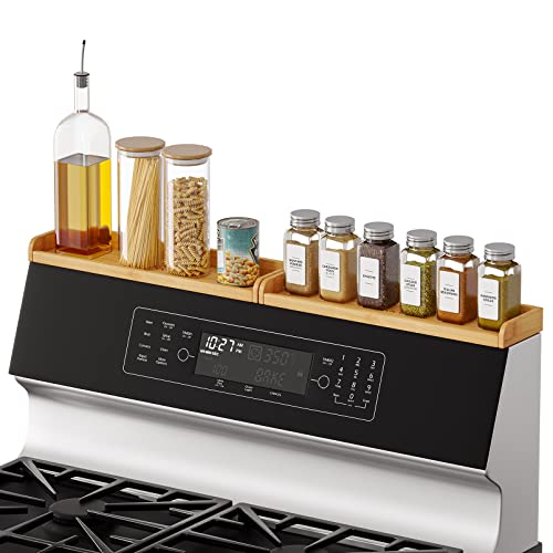 Bamboo Stove Top Magnetic Shelf – Kitchen Organizer