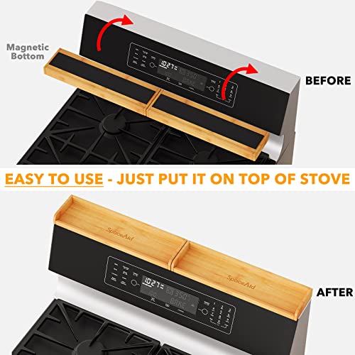 Bamboo Stove Top Magnetic Shelf – Kitchen Organizer