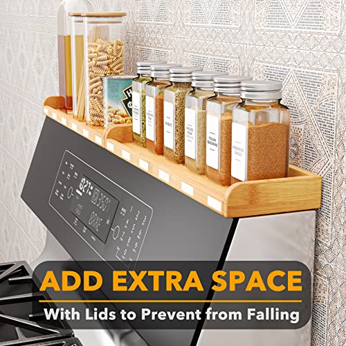 Bamboo Stove Top Magnetic Shelf – Kitchen Organizer