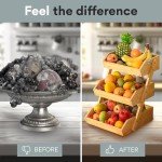 Bamboo 3 Tier Fruit Basket - 33+ Lbs Capacity