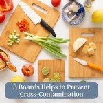 3-Piece Assorted Bamboo Kitchen Cutting Board Set