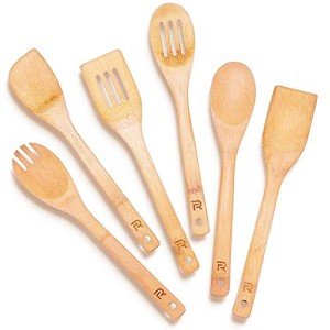 6-Piece Bamboo Kitchen Wooden Spoon Set