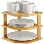 Bamboo Corner Shelf Organizer - Kitchen & Bathroom