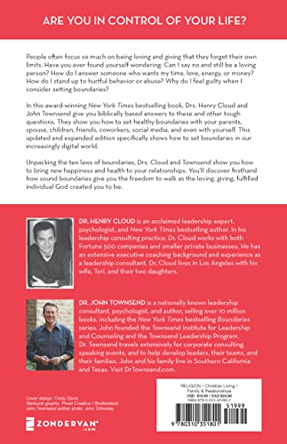 Boundaries Updated and Expanded Edition: When to Say Yes, How to Say No To Take Control of Your Life by Zondervan