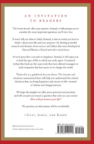 How Will You Measure Your Life? from Harper Business