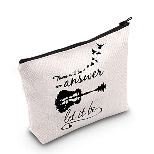 MNIGIU Song Lyrics Inspired Gift There Will Be Answer Let It Be Cosmetic Bag Music Album Gift Beatles Music Fan Gift by 