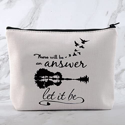 MNIGIU Song Lyrics Inspired Gift There Will Be Answer Let It Be Cosmetic Bag Music Album Gift Beatles Music Fan Gift by 