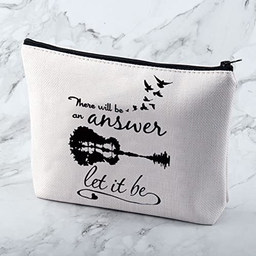 MNIGIU Song Lyrics Inspired Gift There Will Be Answer Let It Be Cosmetic Bag Music Album Gift Beatles Music Fan Gift by 