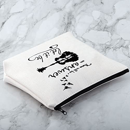 MNIGIU Song Lyrics Inspired Gift There Will Be Answer Let It Be Cosmetic Bag Music Album Gift Beatles Music Fan Gift by 