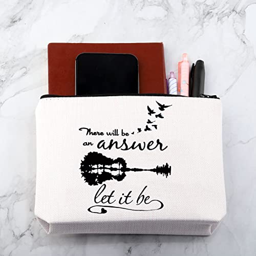 MNIGIU Song Lyrics Inspired Gift There Will Be Answer Let It Be Cosmetic Bag Music Album Gift Beatles Music Fan Gift by 
