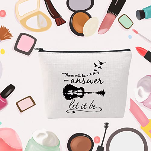 MNIGIU Song Lyrics Inspired Gift There Will Be Answer Let It Be Cosmetic Bag Music Album Gift Beatles Music Fan Gift by 
