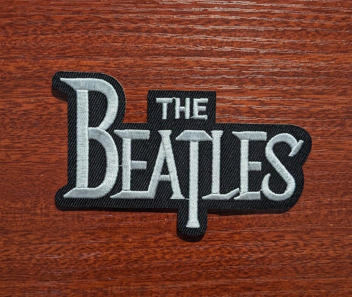 The Beatles Patch Band Logo 60s Classic Rock Embroidered Iron On 2.5x4"