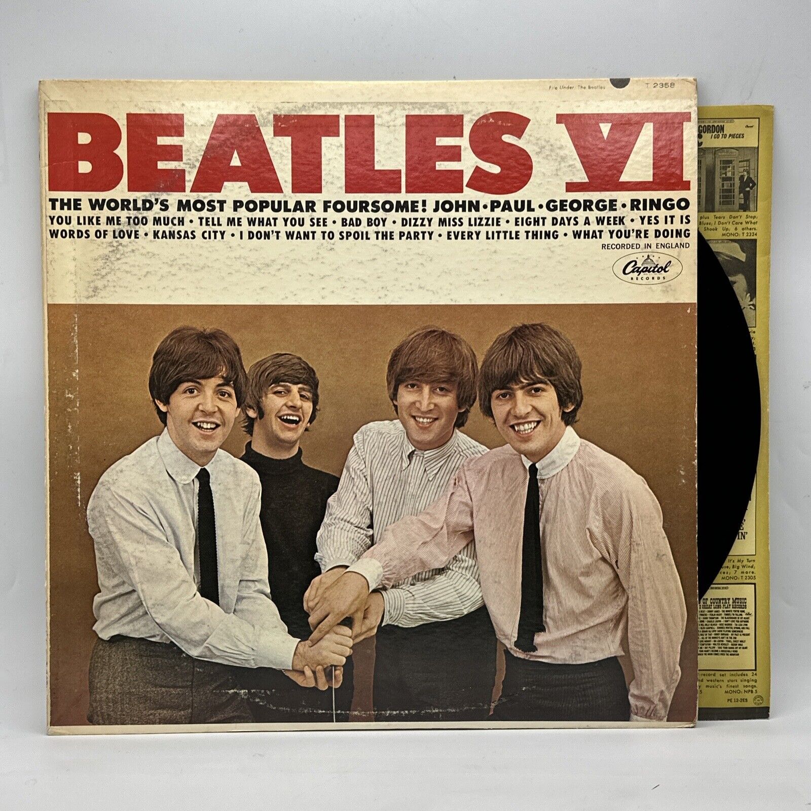The Beatles - Beatles VI - 1965 US Mono 1st Press Album (VG+) in Shrink