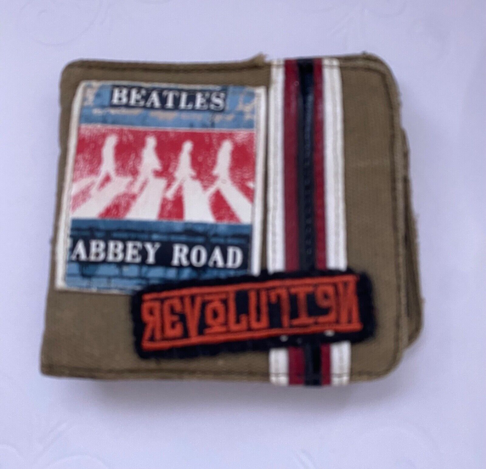 The Beatles Abbey Road Wallet Billfold Khaki Canvas