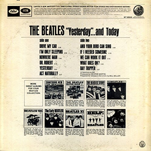 The Beatles: Yesterday and Today (12" 33 rpm) Vinyl RecordÂ ST-2553 ( ST-X-I-2553 ) (ORIGINAL RAINBOW LABEL) GOLD AWARD from Capitol Records, Inc.
