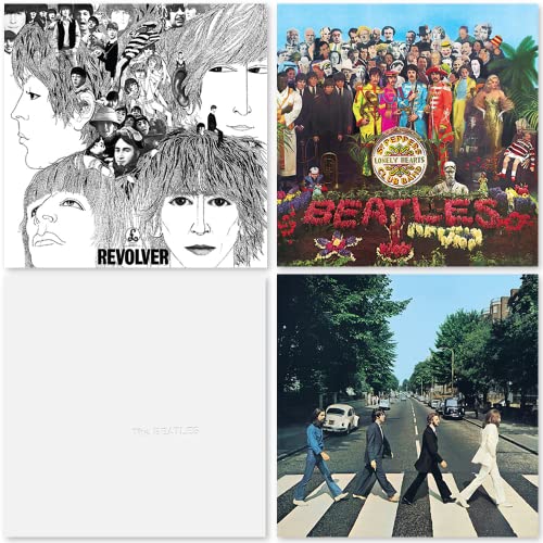 The Beatles: 12", 33 rpm LP Vinyl Record Collection - 4 Classic Albums (Revolver / Sgt. Peppers / White Album - 50th Anniversary Edition / Abbey Road) from A