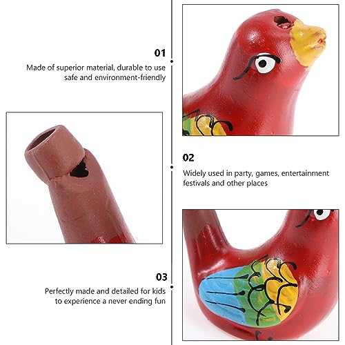 6 Pack Ceramic Bird Call Whistles for Kids