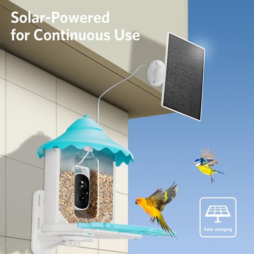Smart Bird Feeder Camera with 135° HD View