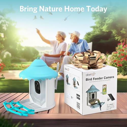 Smart Bird Feeder Camera with 135° HD View