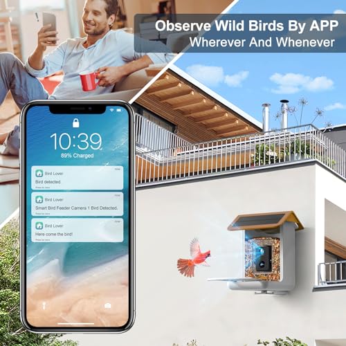Smart Bird Feeder Camera with AI and HD Video