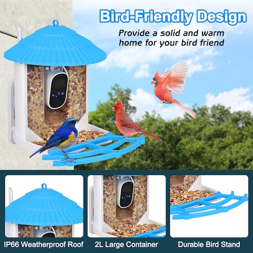 Smart Bird Feeder Camera with Solar Panel
