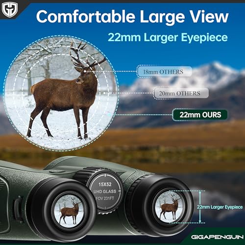 High-Powered 15x52 HD Binoculars with Phone Adapter