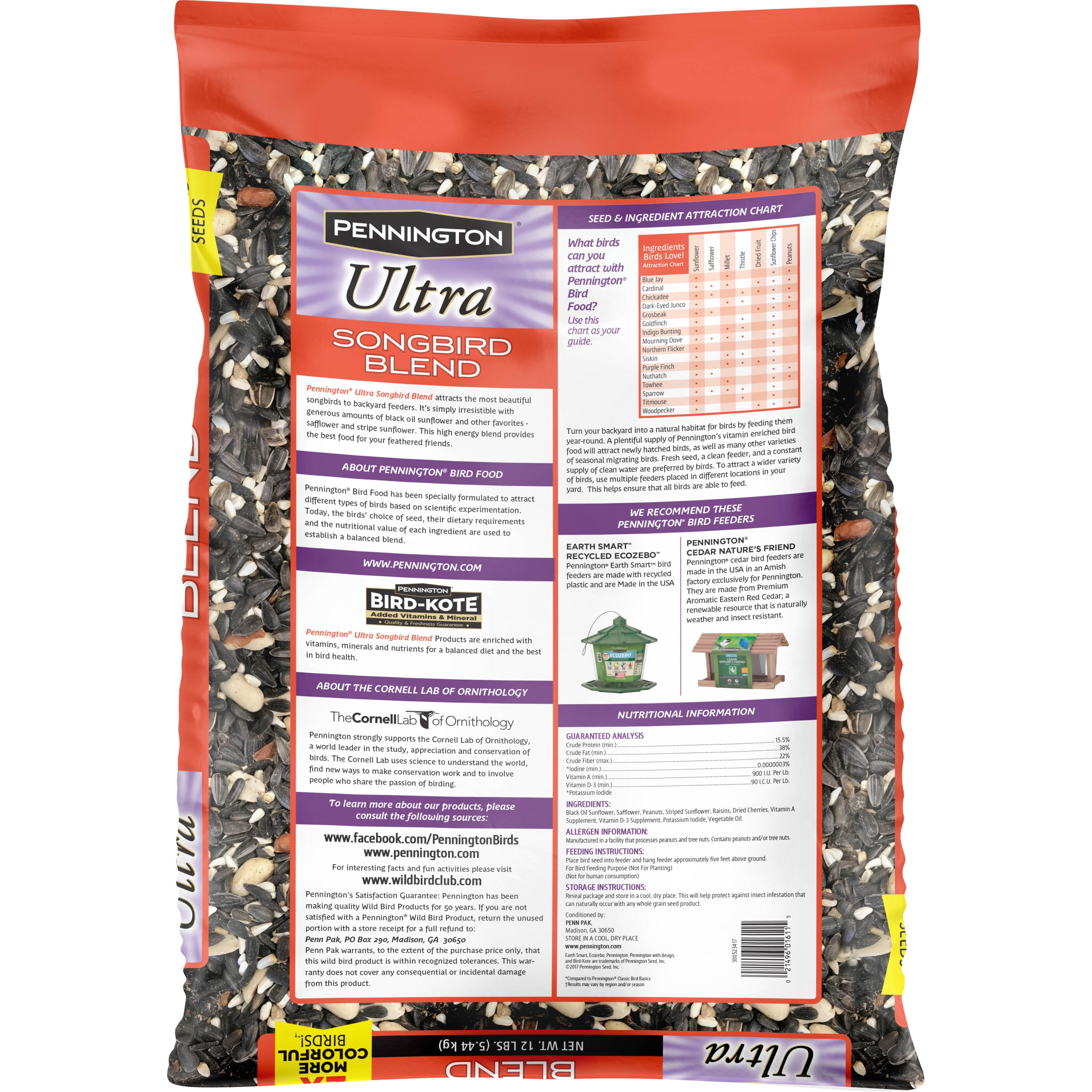 Pennington Ultra Songbird Blend Bird Feed 10 lb