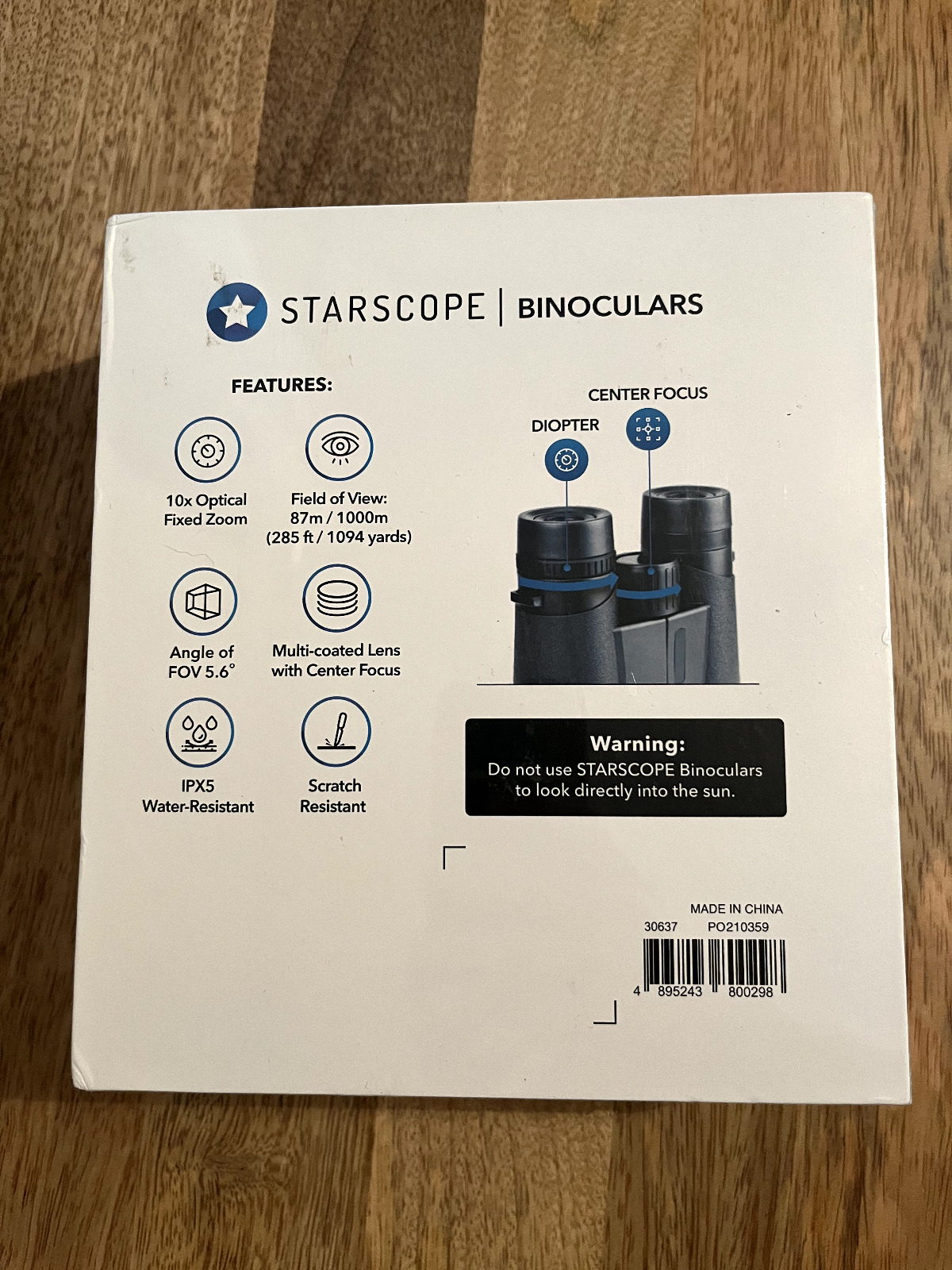 STARSCOPE 10X Binoculars for Bird Watching