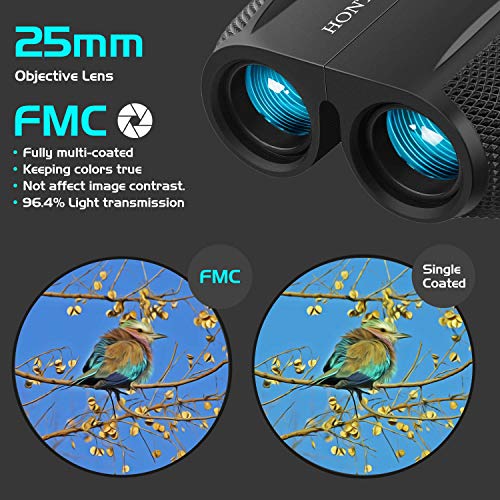 Compact 10x25 Binoculars for Birdwatching and Sports