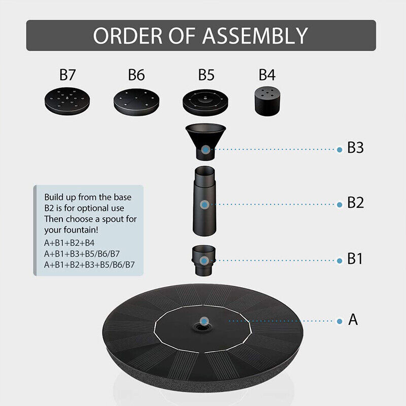 28" Solar-Powered Bird Bath and Fountain Set
