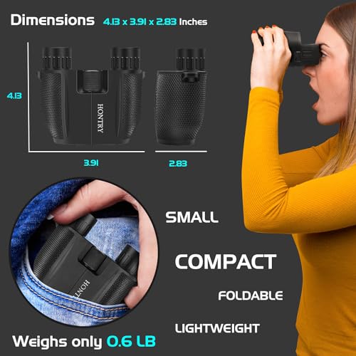 Compact 10x25 Binoculars for Birdwatching and Sports
