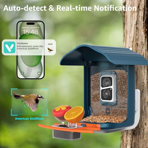 Smart Bird Feeder with Camera and 64GB Card