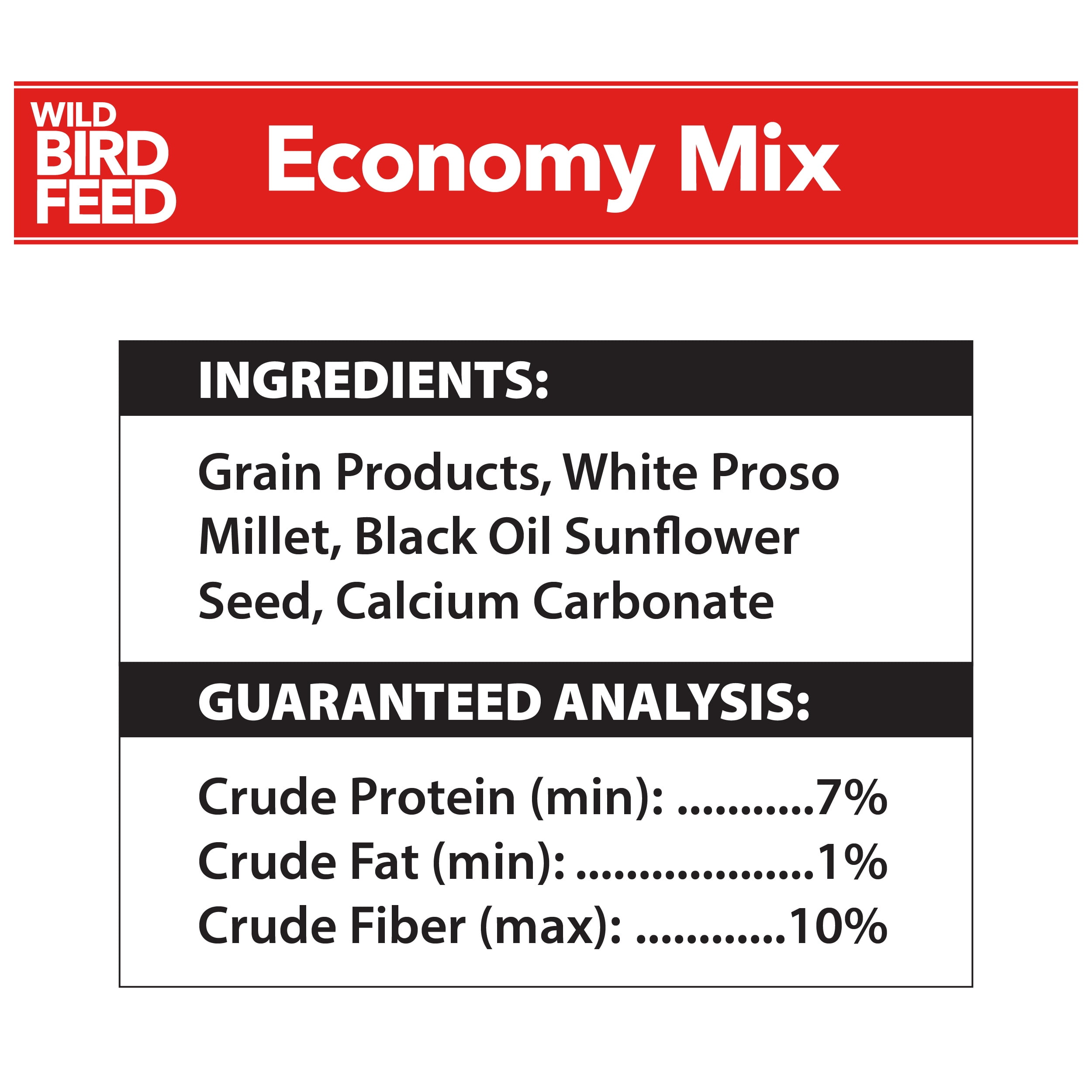 Economy Wild Bird Seed Mix, 20 lb Bag