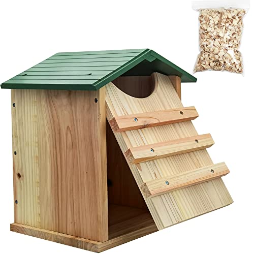 Handmade Cedar Screech Owl House with Mounting Screws