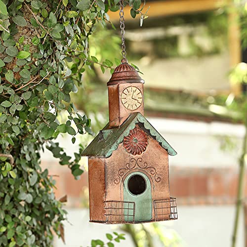Hanging Metal Bird Houses for Outdoor Birds