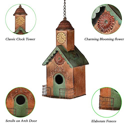 Hanging Metal Bird Houses for Outdoor Birds