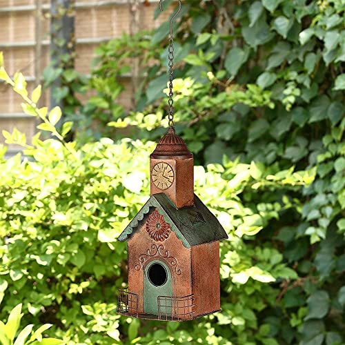 Hanging Metal Bird Houses for Outdoor Birds
