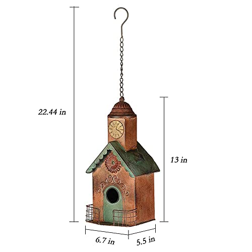 Hanging Metal Bird Houses for Outdoor Birds