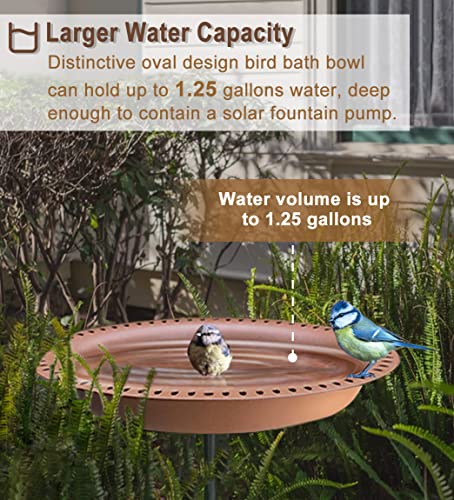 5-Prong Base Bird Bath with Detachable Bowl