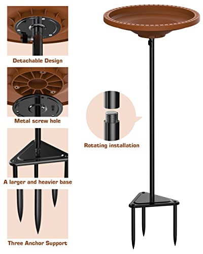 Detachable Heavy Duty Outdoor Bird Bath Bowl