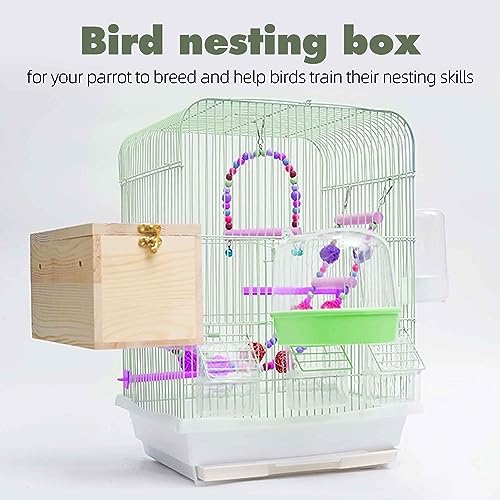 Extra Large Parakeet Nesting Box with Coconut Fiber