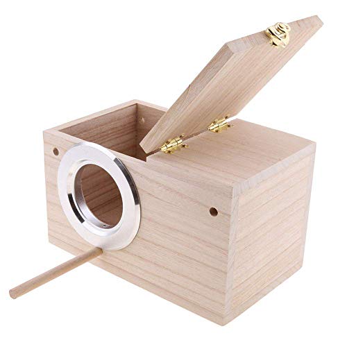 Wooden Nest Box for Parakeets and Lovebirds