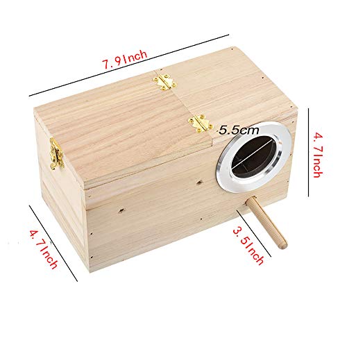 Wooden Nest Box for Parakeets and Lovebirds