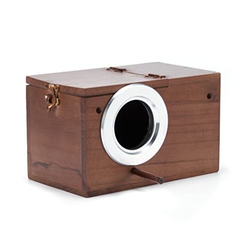 Parakeet Nesting Box with Coconut Fiber Perch