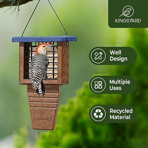 Blue Recycled Plastic Suet Bird Feeder