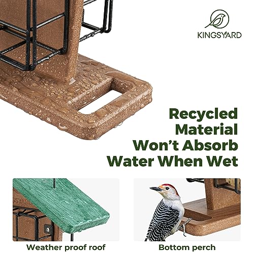 Recycled Plastic Suet Bird Feeder - Green