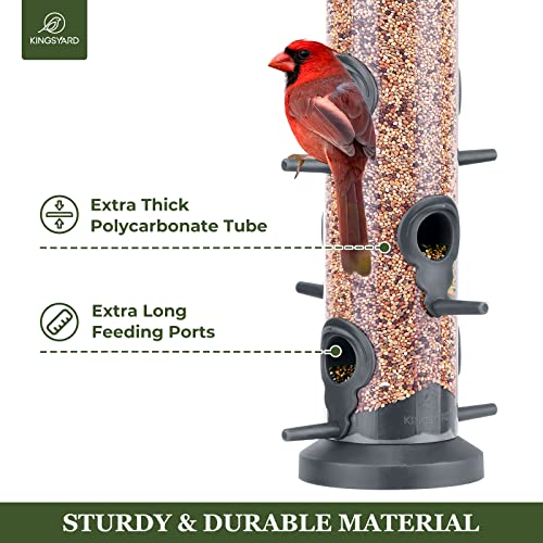 Kingsyard 2X Bird Feeder with 6 Perches