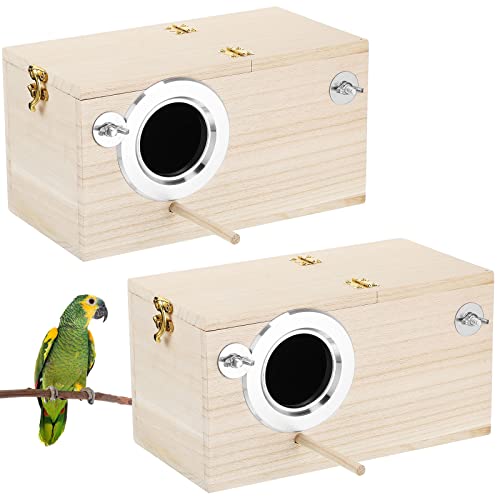 Wooden Parakeet Nesting Box for Small Birds