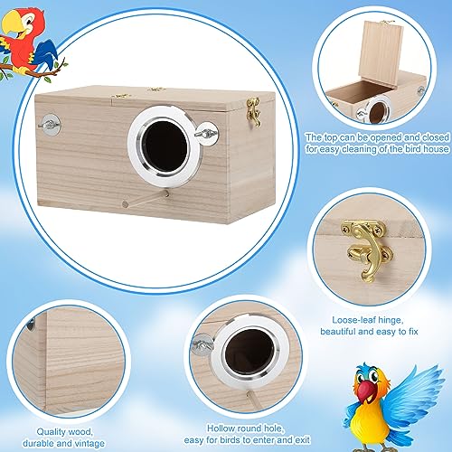 Wooden Parakeet Nesting Box for Small Birds