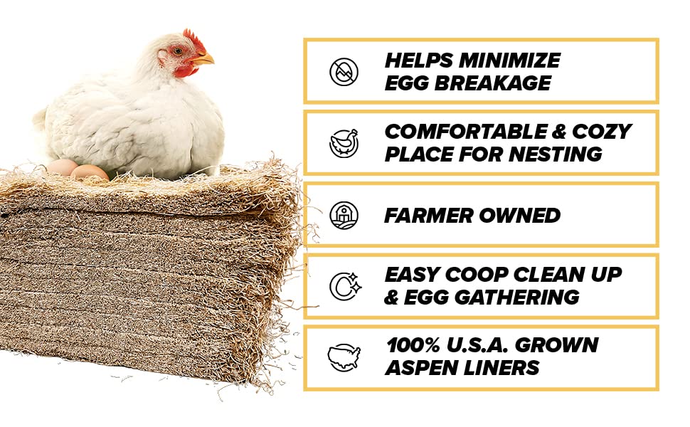 Premium Nesting Pads for Laying Hens - 10 Pack
